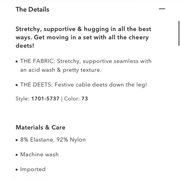 Offline by Aerie seamless cable 7/8 leggings  high waisted NWT black medium - Picture 11 of 11